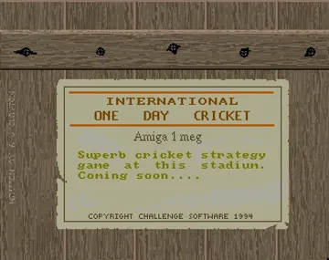 International One Day Cricket_Disk1 screen shot title